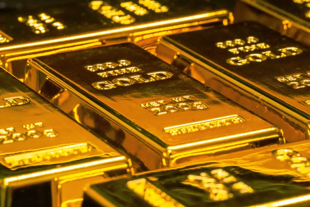 Guldtackor som agerar guldmyntfot och garanterar dollarns värde i guld.